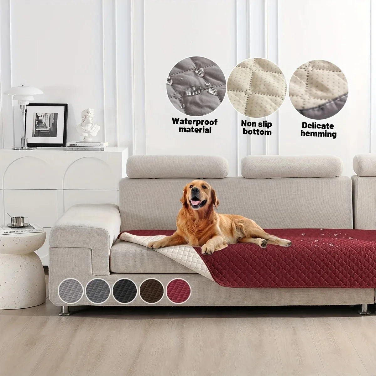 Anti Leaking & Non-Slip Dog Bed Cover,Pet Blanket Sofa Pet Bed Mat,Mattress Protectors Car,Furniture Couch Cover for Cats Dogs Vue