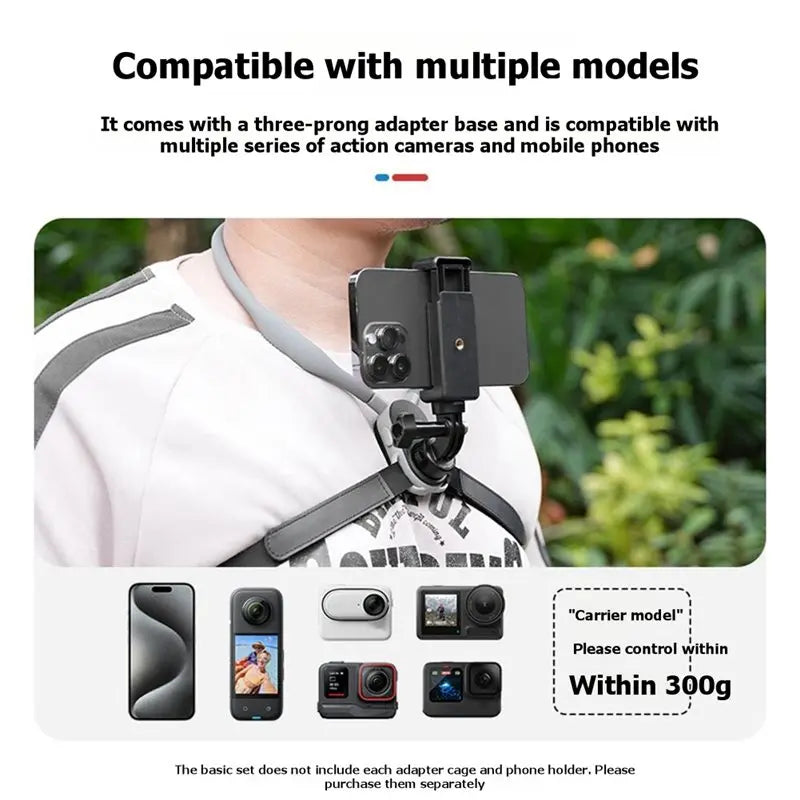 Hot-Quick Release Silicone Neck Mount Hold Strap For Gopro 600Mm Vue