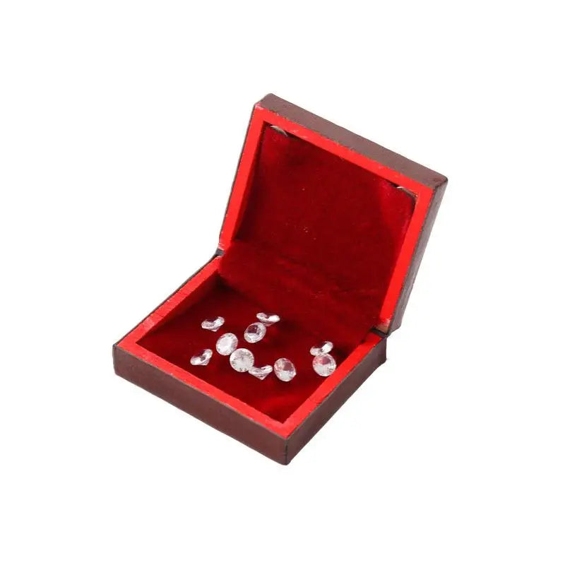1 Set 1:12 Dollhouse Miniature Vintage Wooden Jewelry Case Mini Jewelry Box Model Decor Accessories Vue A1