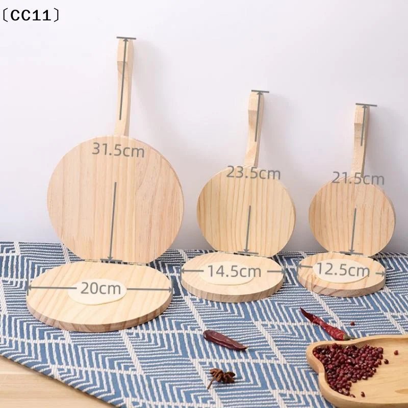Solid Wood Dough Press Tool Quick Easy Dumpling Skin Presser Home