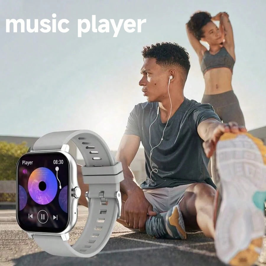 2025 New Square Sport Smartwatch for Android/IOS Heart Rate/Sleep Monitor Fitness Tracker BT Call Smart Watch For Men Women Gift Vue