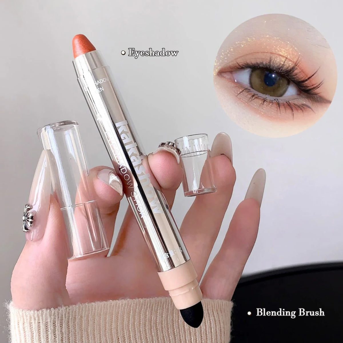 Metallic Glitter Eyeshadow Stick Matte Red Waterproof Shimmer Lying Silkworm Long Lasting High Gloss Pearlescent Eyeshadow Pen Vue