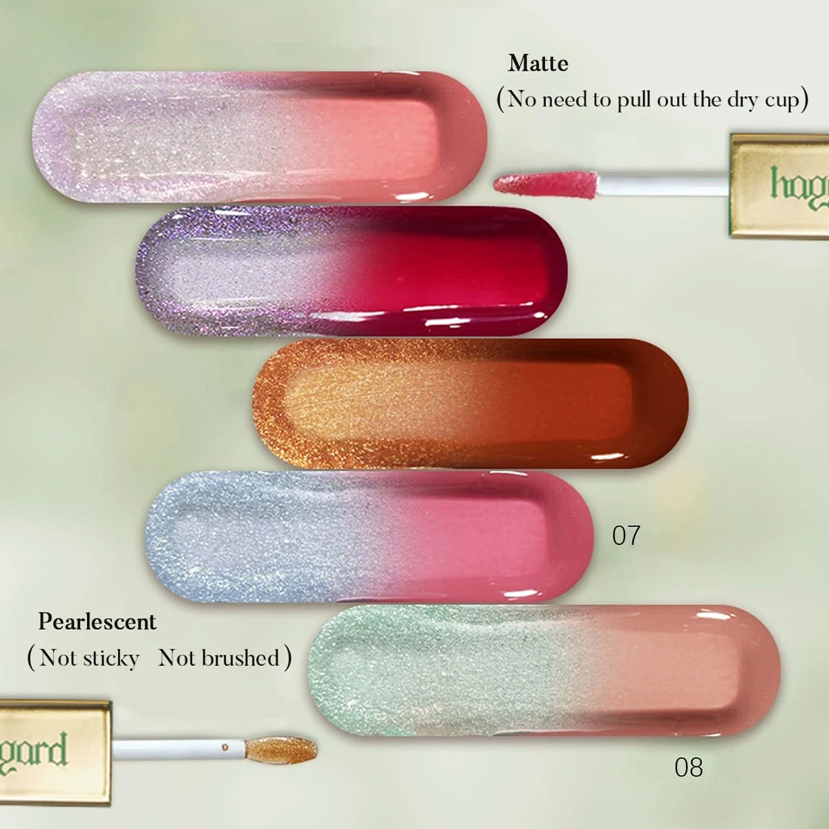 Haggard Scepter Double Headed Lip Gloss,Smooth Texture,High Color-Rendering,Long-Lasting Effect,Luxury Makeup,Versatile Use Vue