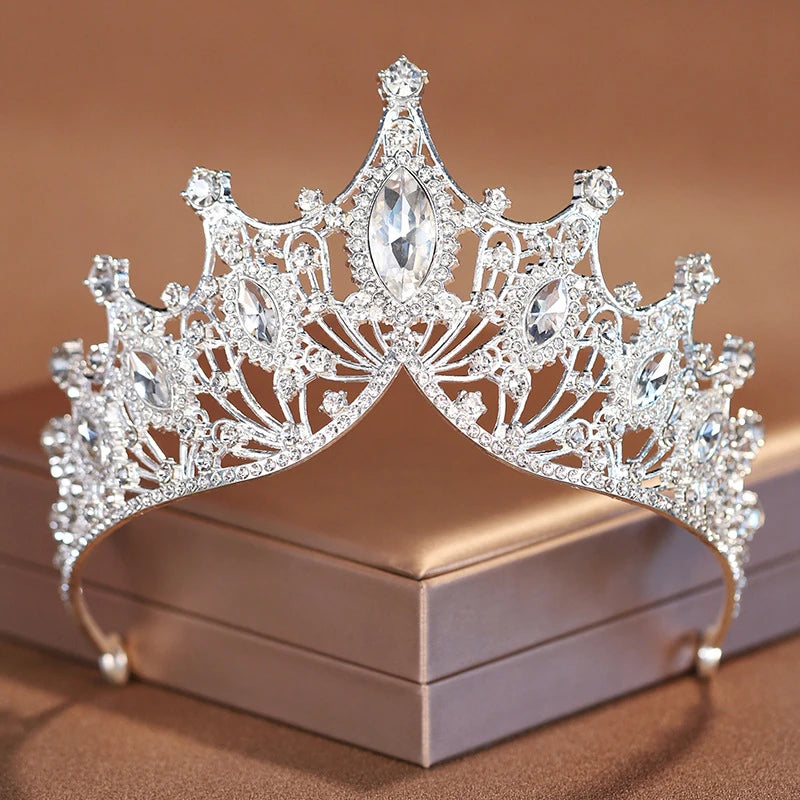 Exquisite Dazzling Baroque Wedding Headband Crystal Bridal Crowns Tiaras Hair Jewelry Accessories Women Rhinestone Headwear Vue