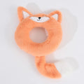 Bite Resistant Dog Squeaking Toy Animals Pattern Cartoon Plush Dog Toys Doughnut Shaped Crinkle Puppy Toys Stress Relieving Vue Style C