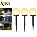 3pcs Energy Efficient Solar Powered LED Lamp Solid Sealed Structure Soft Warm Light Outdoor Garden Light No Wired Power Vue Warm light