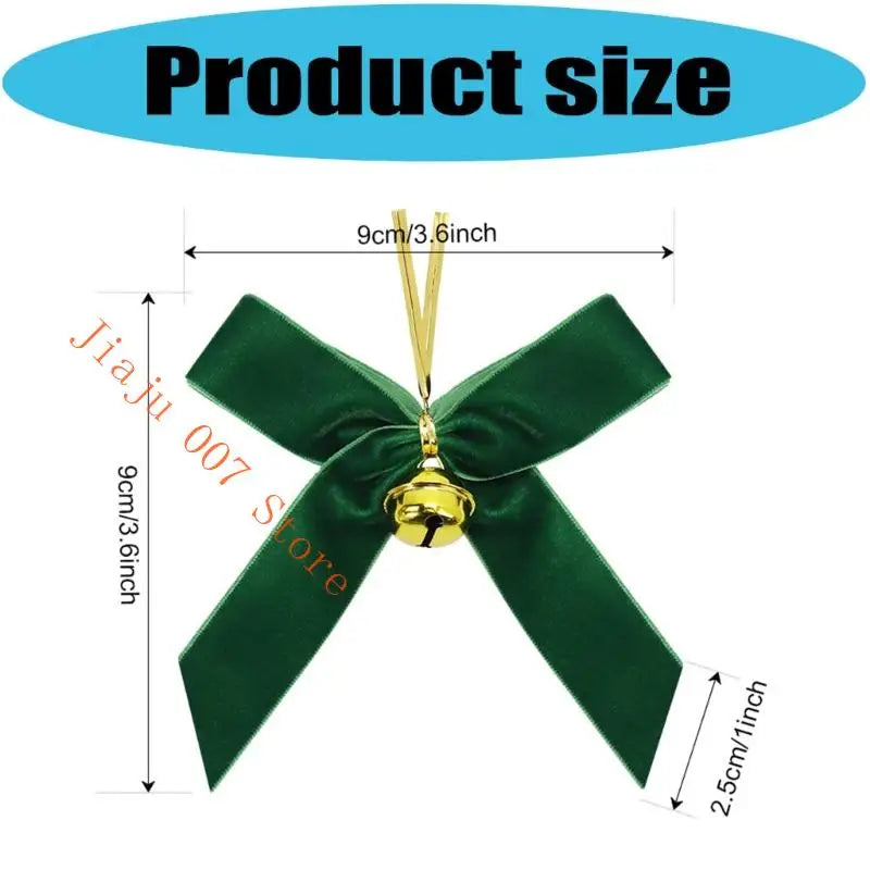 10-Pack Velvety Fabric Bowknots for Christmas & Festival Decor Holiday Bow Ornament Vue