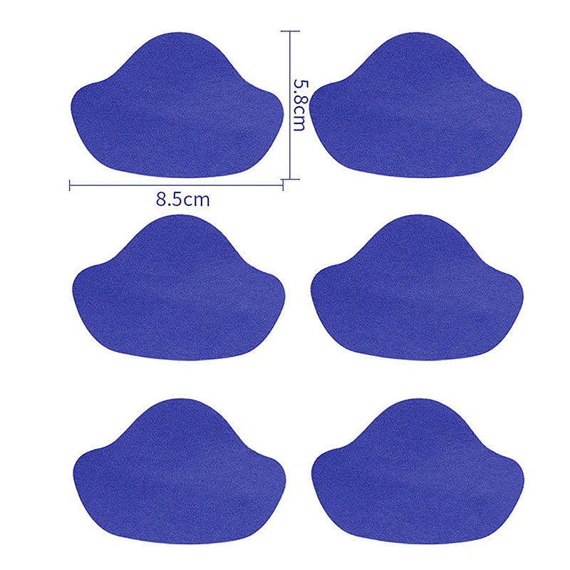 6PCS Self Adhesive Repair Patch For Shoes Heel Wear Hole Sports Shoes Back Pad Anti Wear Washable Patch Vue Navy