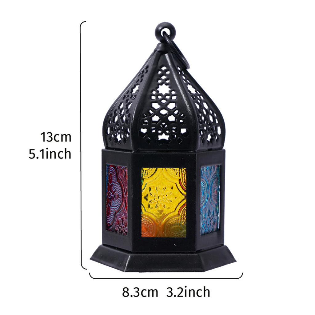 Moroccan Iron Lantern – Hanging & Tabletop Décor Light Decorative Lantern Vue