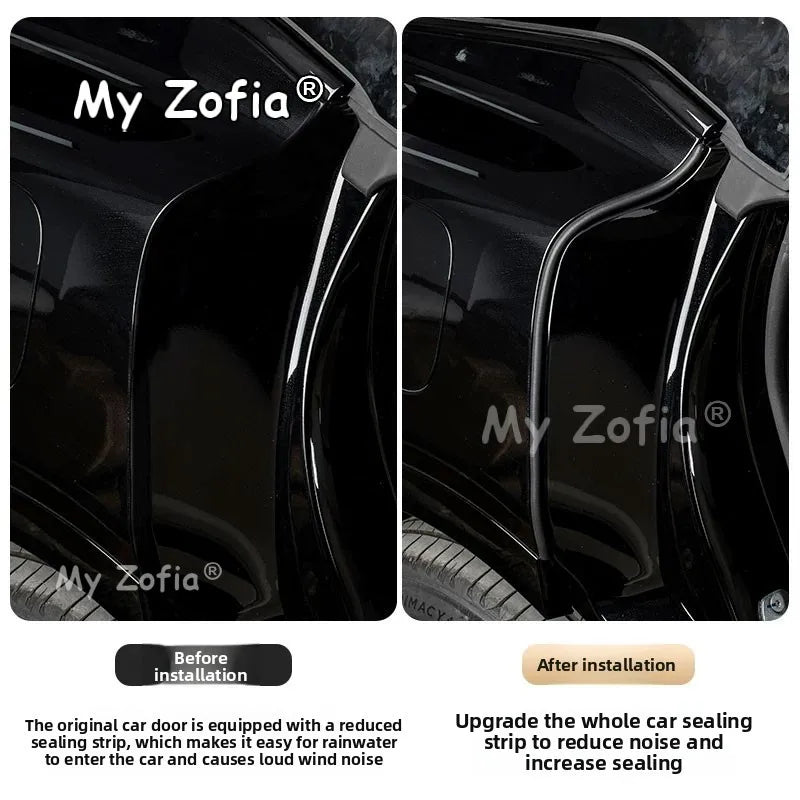 Car Door Rubber Seal Strip Noise Reduction Weather Stripping Auto Interior Protector Accessories For Voyah Courage 2025 2026 Vue