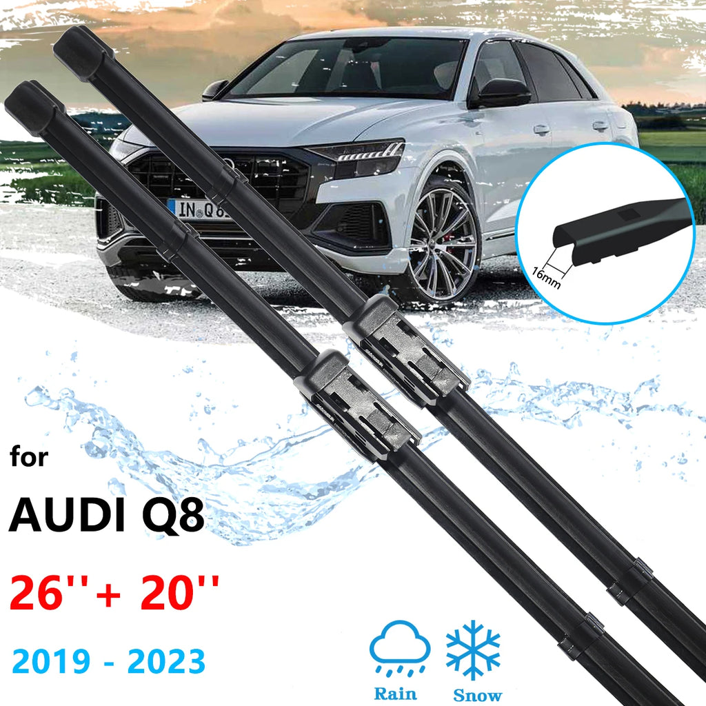 Audi Q8 2019–2023 Front Frameless Premium Beam Wiper Blades Beam Wiper Blades Vue