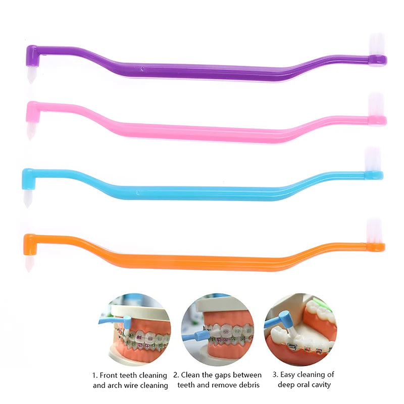 Orthodontic Toothbrush Pointed Head Soft Hair Correction Clean Teeth Gap Floss Oral Hygiene Teeth Braces Tooth Brushes Vue