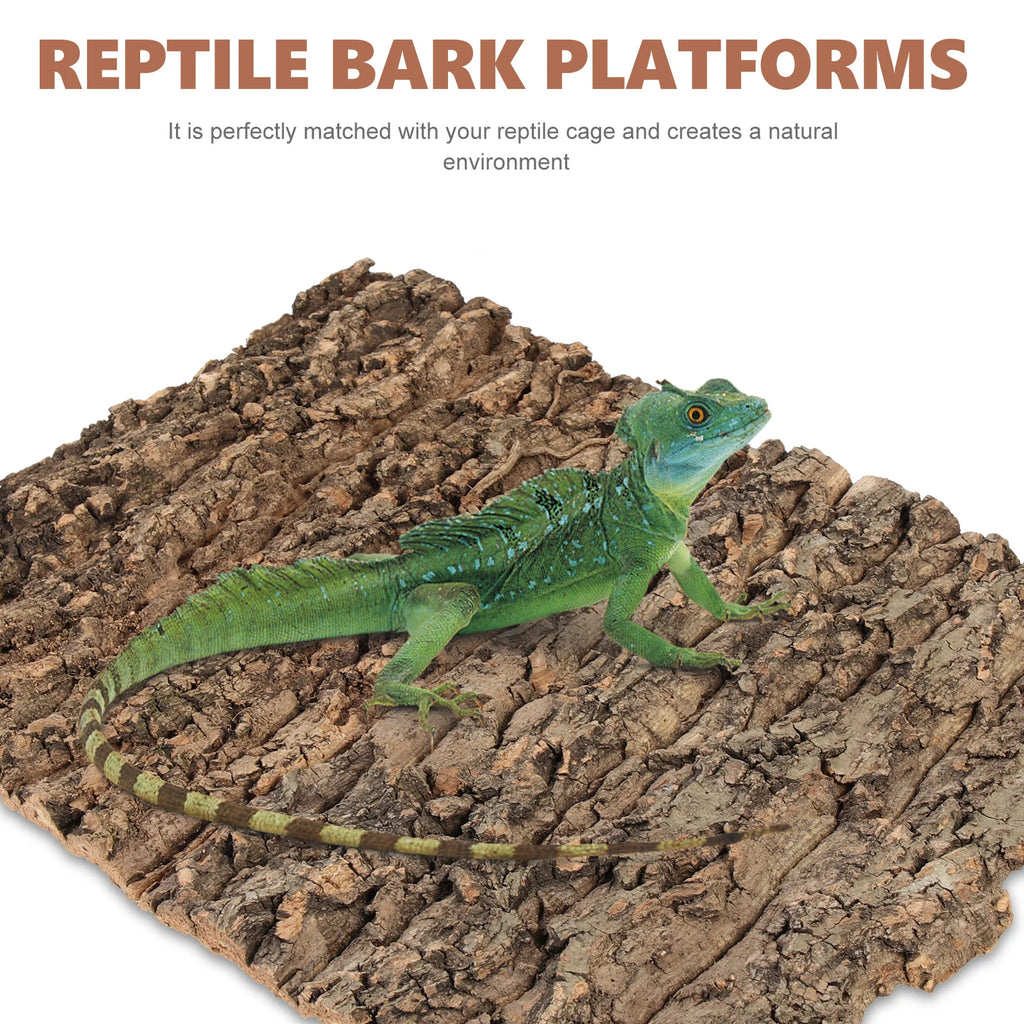 Reptile Bark Fogger Reptisoil Decor Animal Sea Turtle Cork for Reptiles Climb Platforms Tree Snake Climbing Vue
