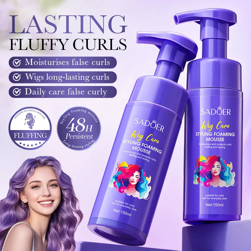 150ml Styling Foam Mousse, Containing Aloe Vera Extract, Glycerin and Other Skin-Friendly Ingredients, the Foam Mousse Has a Gentle, Non-Sticky Texture That Moisturizes Hair, Makes It Naturally Voluminous, and Provides a Long Vue