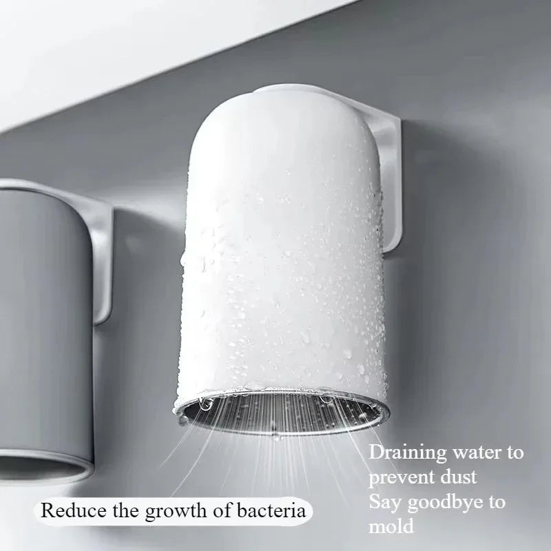 Magnetic Mouthwash Cup 304 Stainless Steel Tooth Brushing Cups Wall Mounted No Punching Household Water Cup Large Capacity양치컵 Vue