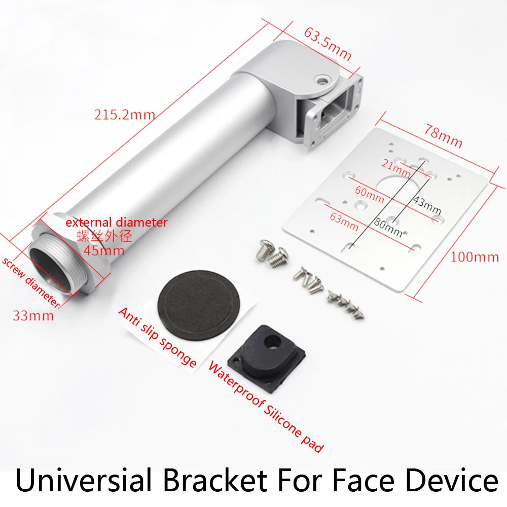 AI0703 Universal Face Holder Base Bracket for Face Recognition Machine Turnstile Adjust Extendable Bracket Aluminum Alloy Vue