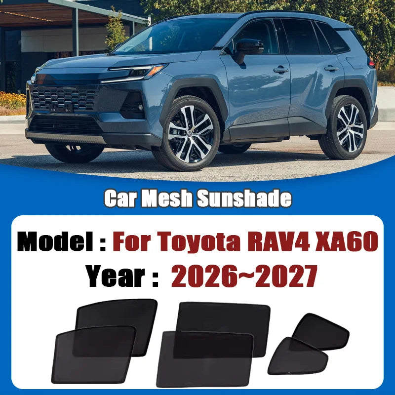 For Toyota RAV4 2026 2027 XA60 Suzuki Across Car Mesh Sunshade Magnetic Window Visor Sunscreen Privacy Curtains Auto Accessories Vue