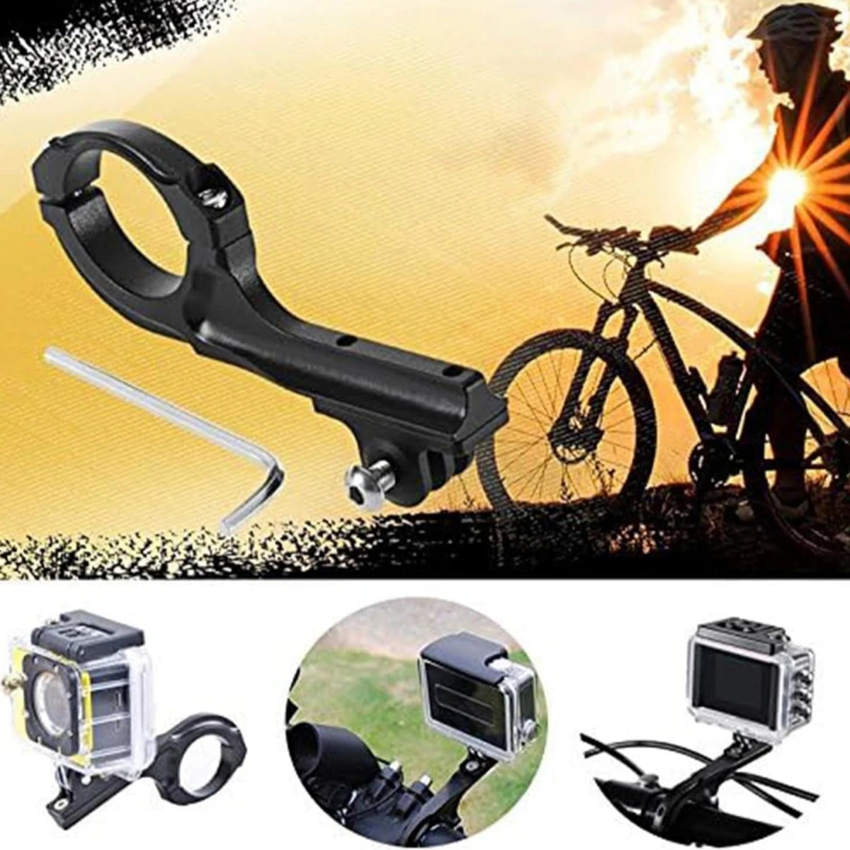 Aluminum Handlebar Mount Bike Motorcycle Holder For GoPro Hero 13 12 11 10 Insta360 X2 X3 DJI Osmo Action Camera Accessories Vue