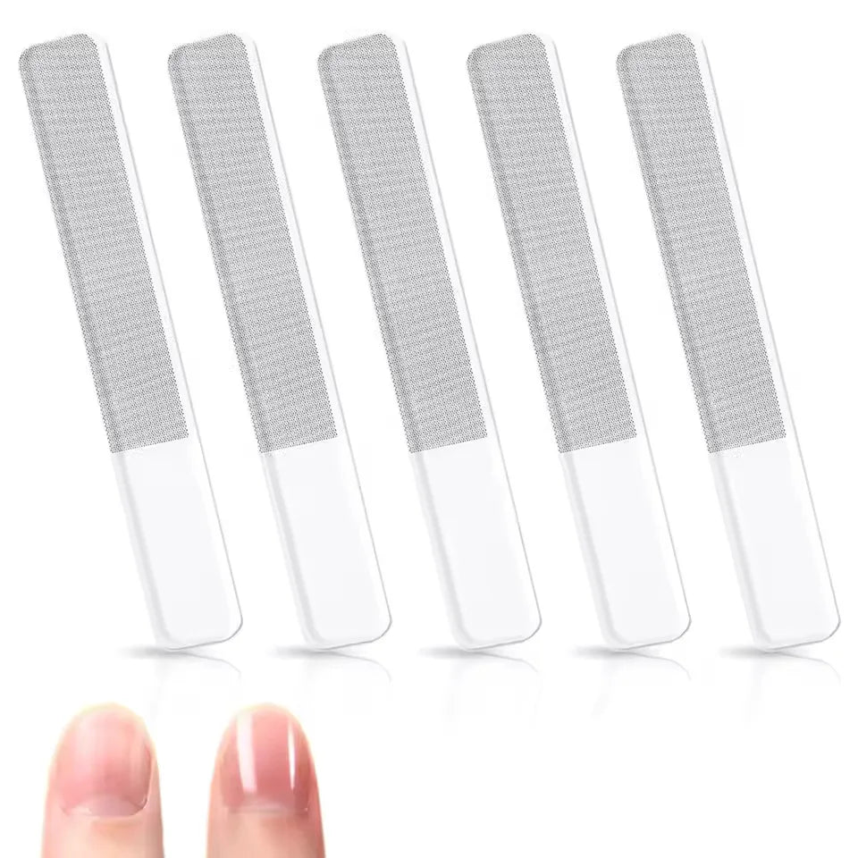 1/8Pcs Glass Nail Shiner Upgrade Glass Nail File for Natural Nails Nano Nail Buffers Crystal Shine Polisher, Professional Manic Vue