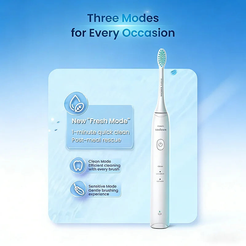 PHILIPS Adult Electric Toothbrush Rechargeable Oral Care Toothbrush Deep Cleaning With 3 Modes 2-Minute Timer Gift For Lover Vue
