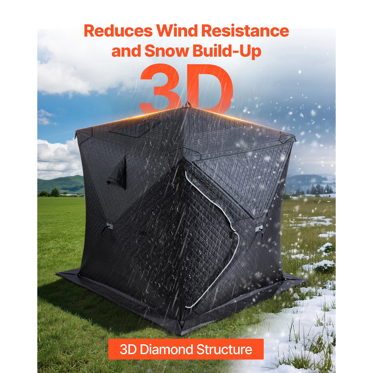 SucceBuy Outdoor Sauna Tent Pro Portable Steam & Dry Sauna for 4 Persons Heavy-Duty Oxford Cloth & Carbon Steel for Camping Home Vue