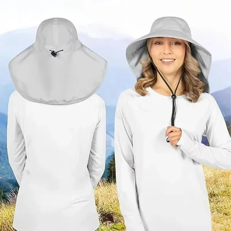 1/2/4PCS Sun Protection Bucket Hat for Men Wide Brim Fishing Cap with Neck Shade Face Flap Lightweight Summer Hiking Camping Vue