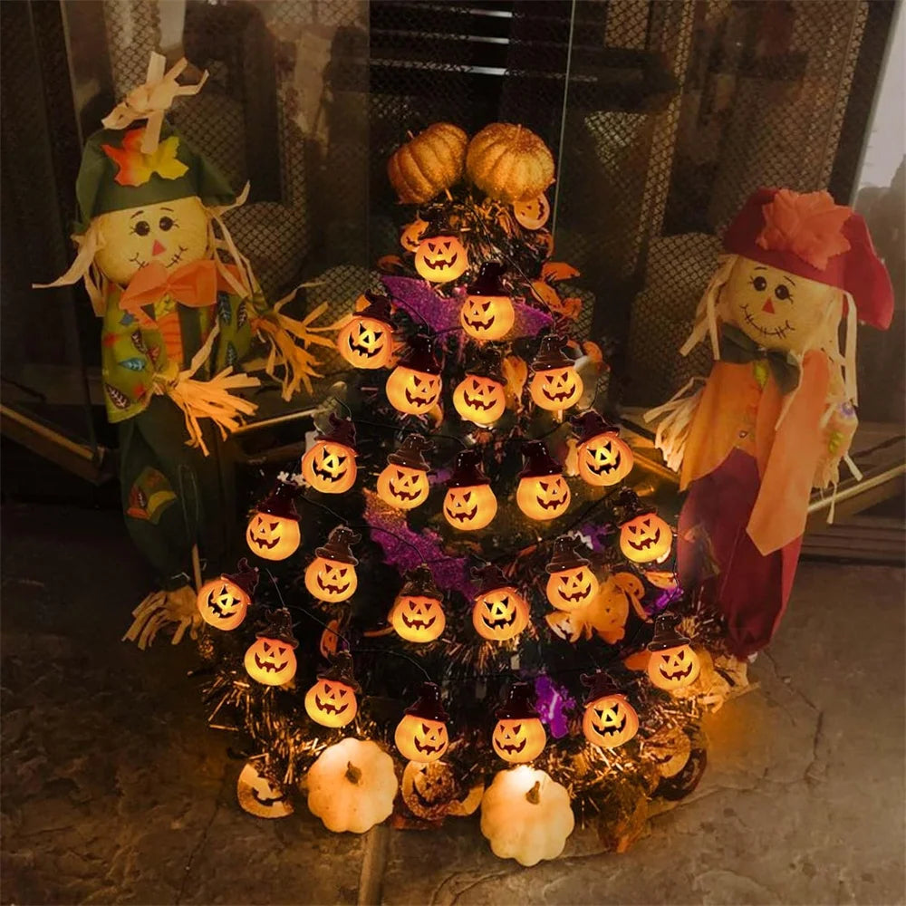 Solar Pumpkin Lights Halloween Decorations Outside Newest Spooky Pumpkin Lights String for Outdoor Halloween Yard Decoration Vue