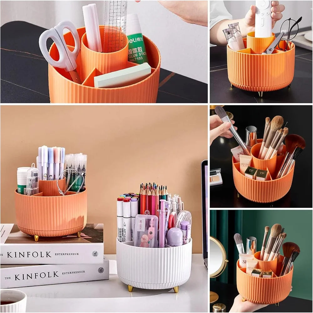 360° Rotate Makeup Brush Holder Organizer, Makeup Organizers Countertop, Makeup Organization and Skincare Storage for Vanity Vue