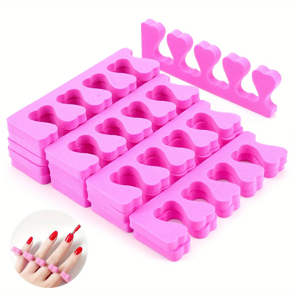 2/10/20/50/100PCS Pink Nail Art Toes Separators Fingers Foots Sponge Soft Gel UV Tools Polish Manicure Pedicure Vue