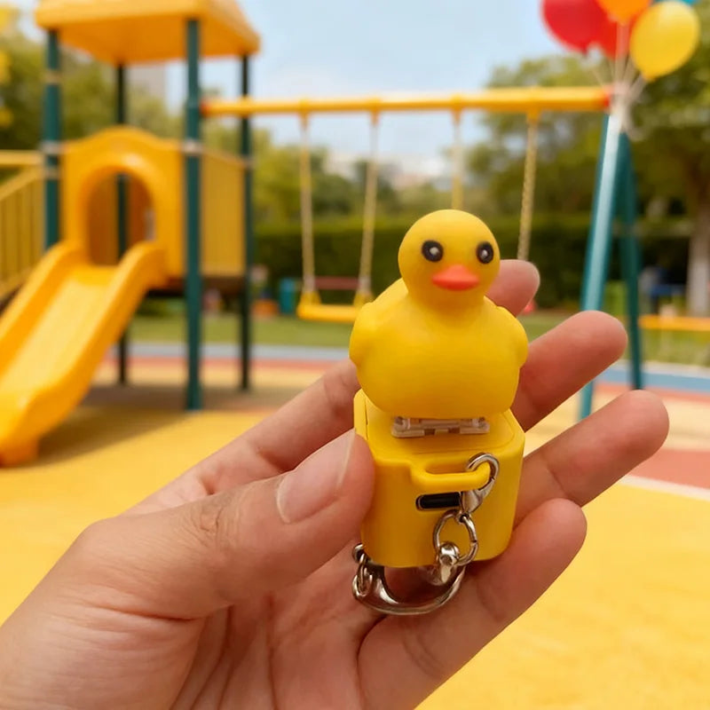 Cute Duck Quack Sound Keychain | Press & Quack Button Charm Novelty Sound Keychain Vue