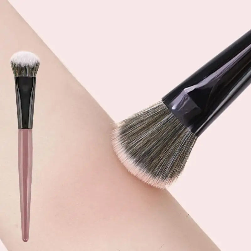 Soft Bristle Portable Blush Brush Face Cheek Contour Powder Cosmetic Tool Women Girls Makeup Starters Daily Beauty Supplies Vue