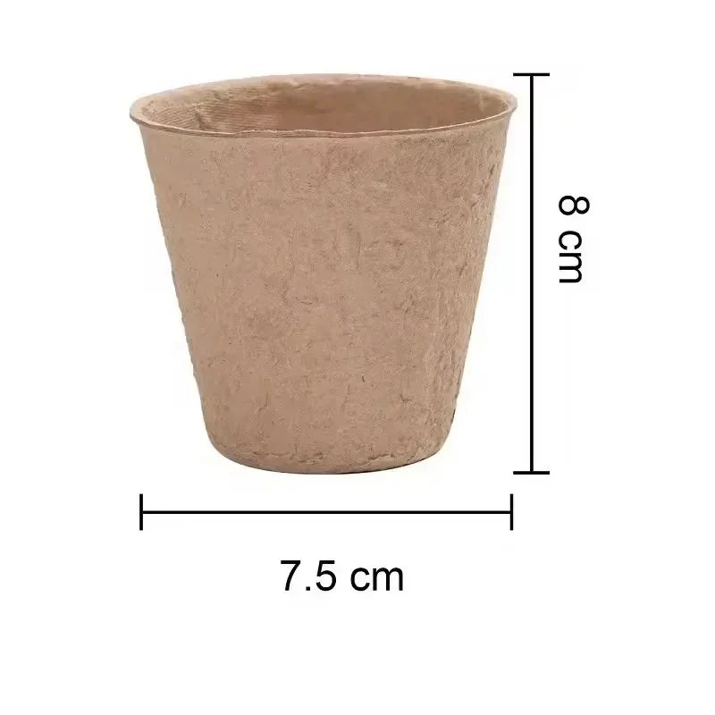 20-160PCS ﻿ 3.15 Inch Biodegradable Paper Pulp Seedling Starter Trays for Garden Planting Nursery Seed Germination Transplanting Vue