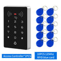Lucking Door K8 2000 Users 125kHz / 13.56MHz RFID Keypad Stand Alone Access Control Panel Wiegand 26 Gate Door Opener DC 12V Vue K8-EM 10 key 125Khz
