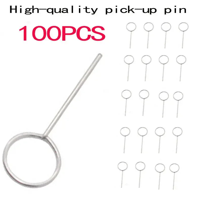 100pcs Eject Sim Card Ejector Tool Pick-up Pin Universal Mobile Phone Remover Tray to Open For IPhone 13 Xiaomi Samsung huawei Vue Default Title