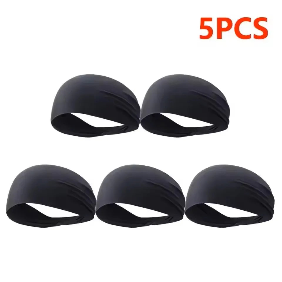 Sport Headband Fitness Sweat Bandage Head Hair Band Tennis Yoga Absorb Sweat Head Band Basketball Running Sweatband Women Men Vue