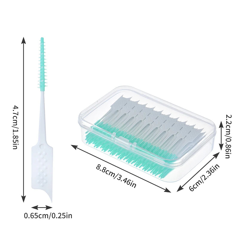 Interdental Brushes Silicone Toothpicks Teeth Floss Oral Hygiene Teeth Cleaning Soft Bristle Clean Between Teeth Toothbrush Vue