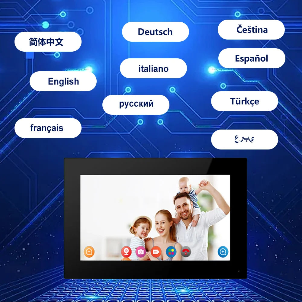 Support Tuya app video doorbell home wired monitoring intercom doorbell villa intelligent night vision access control system Vue