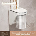 Magnetic Mouthwash Toothbrush cup, Inverted Drain and Wash set, Household with Storage box, Toothbrush cup Vue transparent