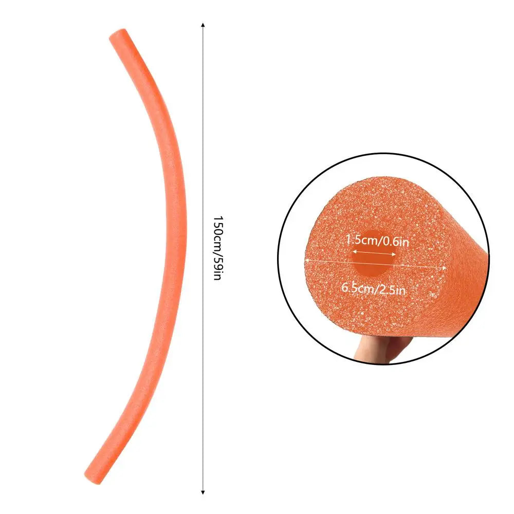 Floating Foam Swimming Noodles 150cm Hollow Water Float Stick Durable Swim Tube Multipurpose Training Tool for Pool Kids Adults Vue Orange
