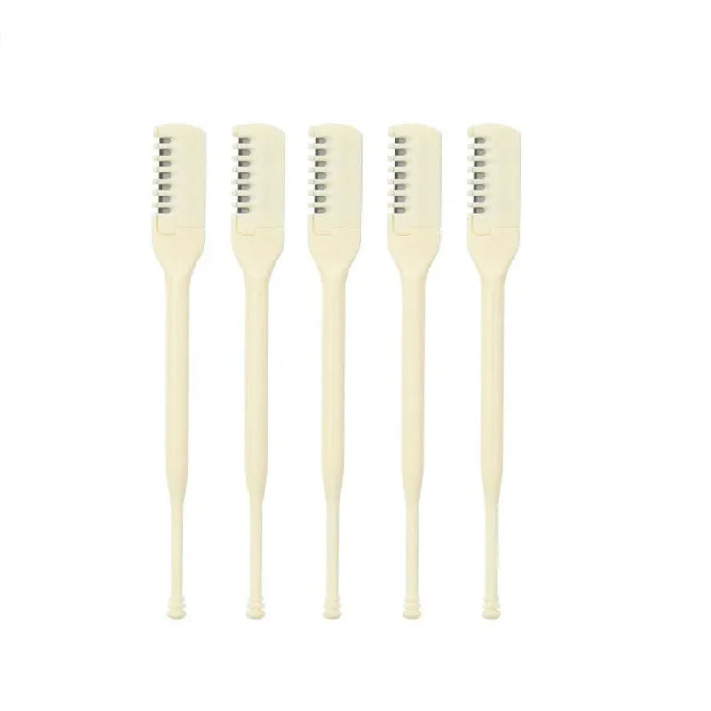 10PCS Nose Hair Scissors Ultra-Thin - Precision Trimmer, Ergonomic Design for Safe & Travel-Friendly Easy Grooming, Compact Vue M72 5pcs