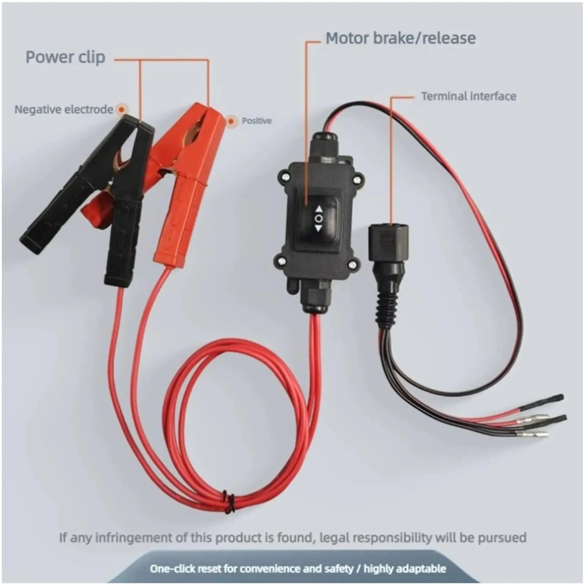 12V/24V EPB Electronic Parking Brake Release Tool, No Computer Required with Overload Protection, Car Motor Tester for SUV Sedan Vue