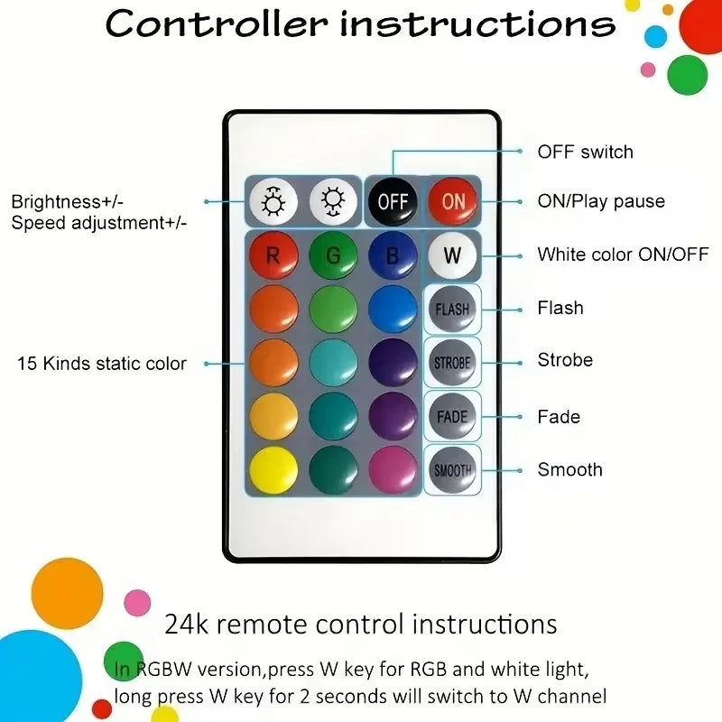 Smart RGB LED Strip Lights with App & Remote Control, Music Sync, USB-Powered Energyefficient Lighting, LED Lights for Bedroom Vue