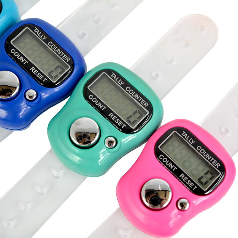 100Pcs Digit Finger Digital LCD Ring Tally Counter Electronic W2F Golf Hand Mini Vue