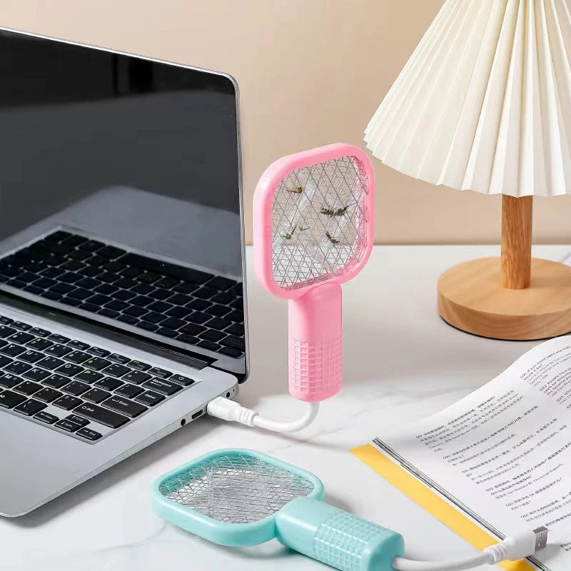 USB 2 in 1 Mosquito Racket and Trap Lamp with UV Light for Home Electronic Indoor Insect Killer Fly Swatter Vue