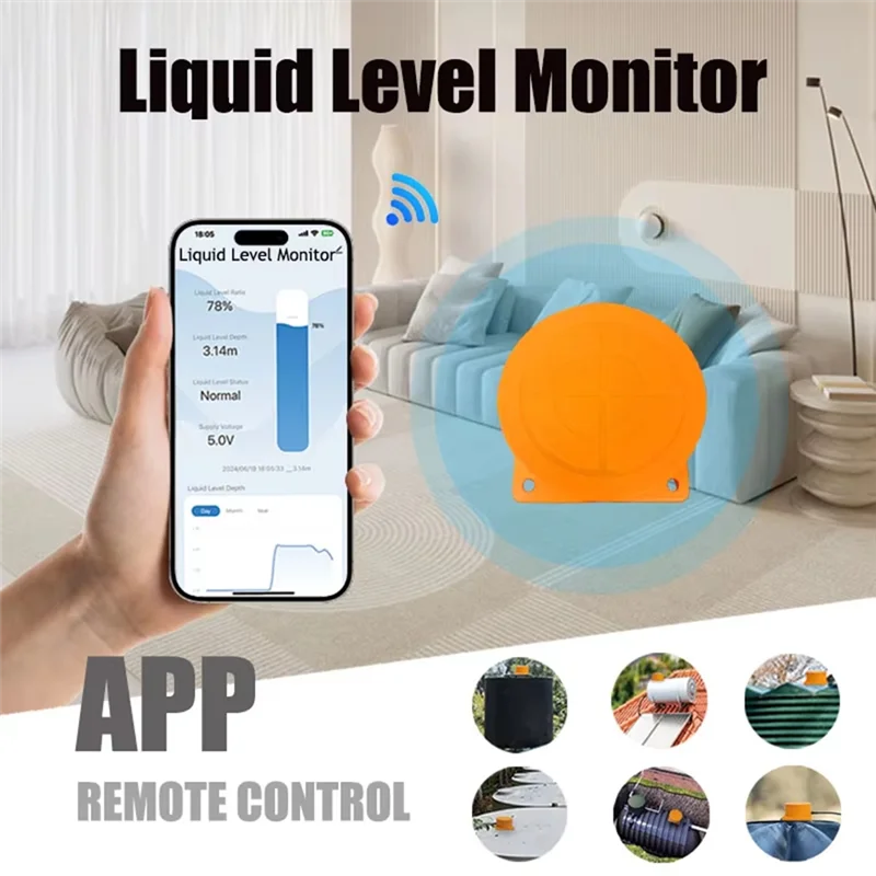 ME201W Remote Tank Level Detection Smartphone Full Water Alarm System Controller For Water Level Sensor EU Plugabkw Vue
