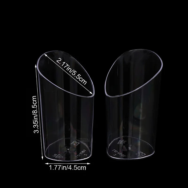 CC1110Pcs Plastic Pudding Cups 10 Spoons Ice-cream Mousse Dessert
