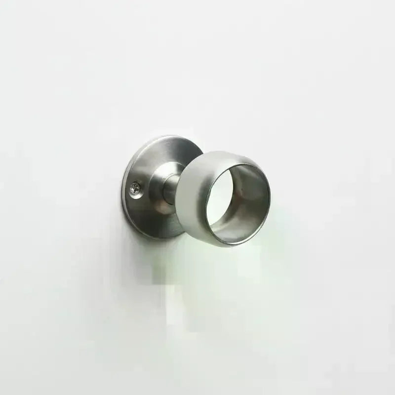 2Pcs Stainless-Steel Flange Rod Holder 19/22/25MM Ceiling Mount Curtain Rod Bracket Shower Curtain Rod Holder Pipe Flange Socket Vue