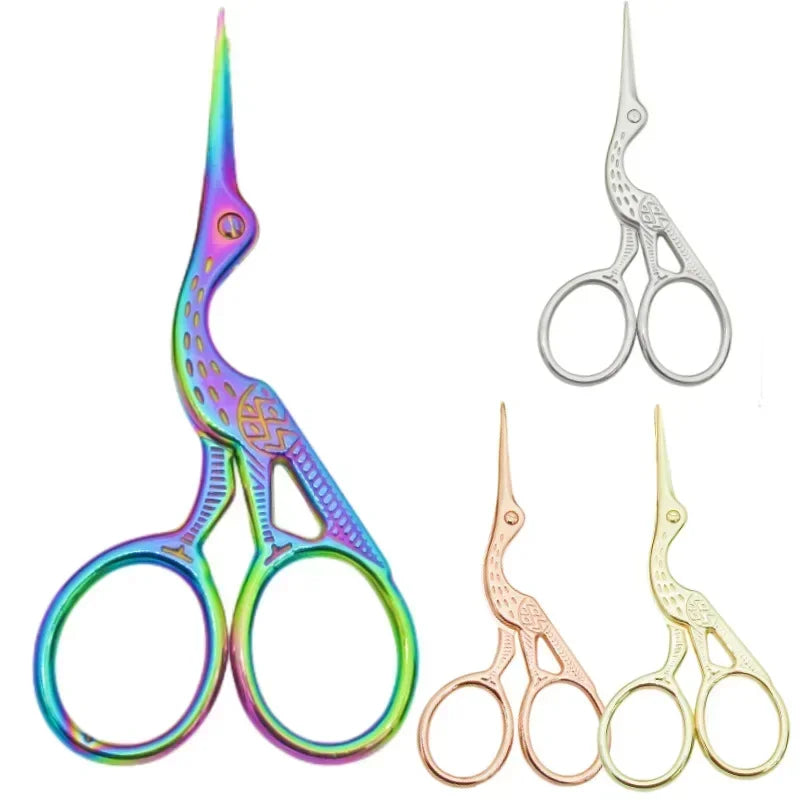 For Hair Scissors Round Head Type BeautyScissors Eyebrows Stainless Steel Nose Stork Nose Hair Beard Ear Hair Eyebrow Scissors Vue