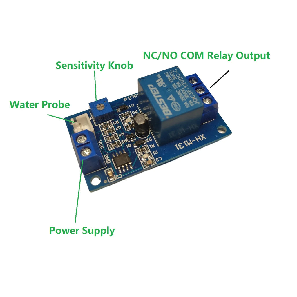 5V 12V 24V DIY Water Relay Module Water Leak Water level Sensor Alarm Detector Vue