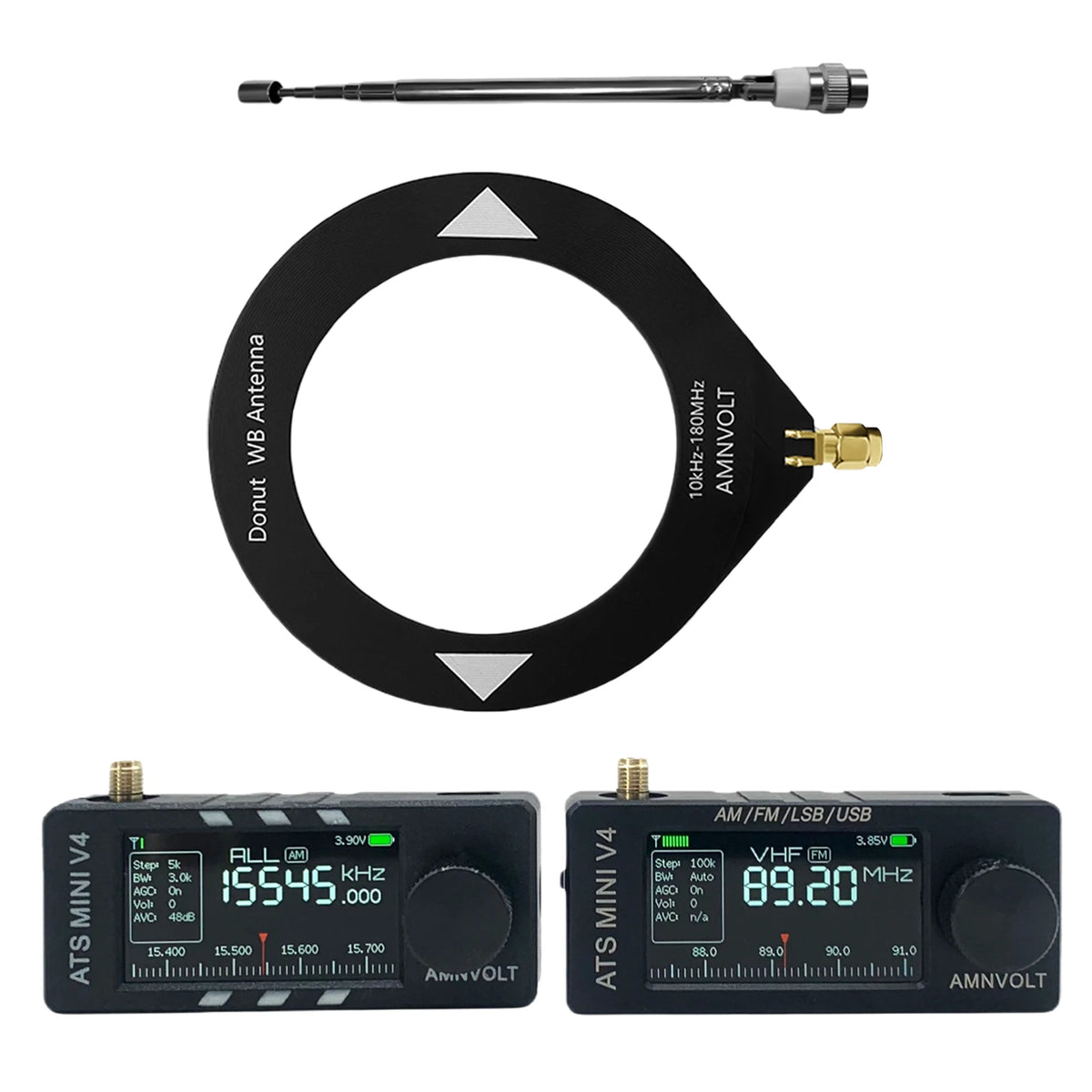 Full-Band DSP Radio with Headphone Amplifier LSB USB Transistor Pocket Radios Si4732 DSP Radio for Walking Hiking Camping Vue